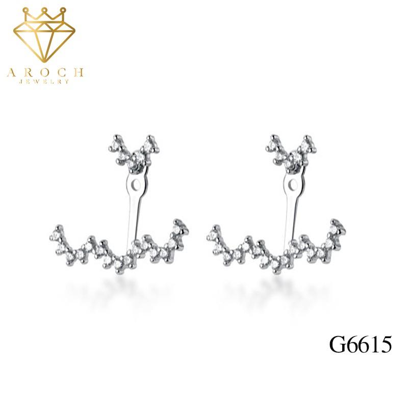 Khuyên tai bạc Ý s925 hình đám mây G6615- AROCH Jewelry