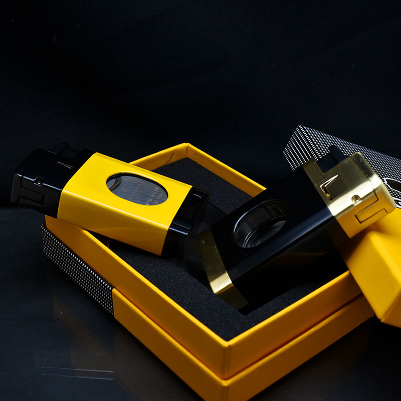 Vỏ Hột Quẹt Bật Lửa Gas COB-196 Khò 3 Tia Cực Mạnh Tích Hợp Cắt Tiện Lợi - Nhiều Màu (KHÔNG CHỨA GAS/XĂNG)