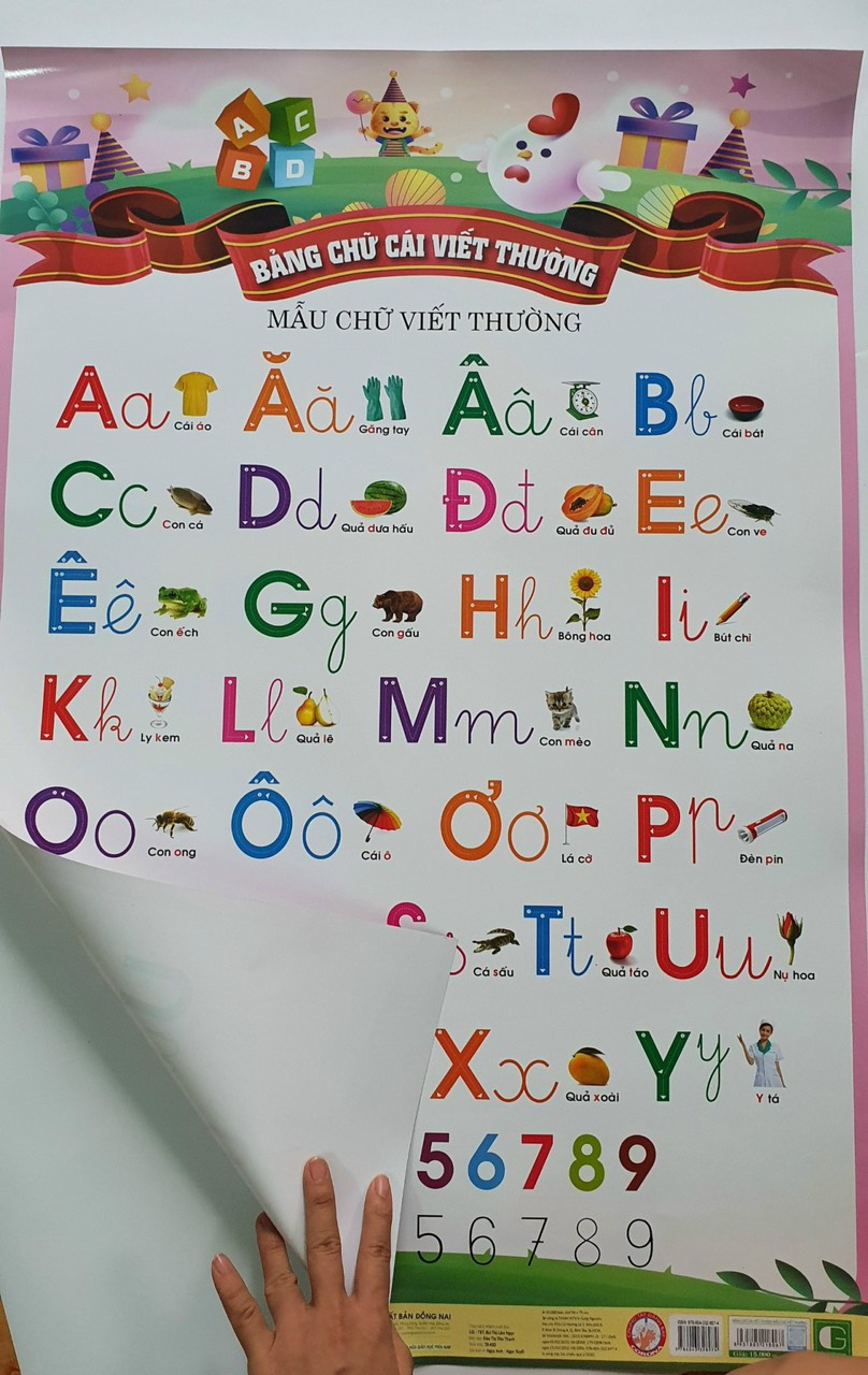 Bảng số  number 1-100 và bảng chữ cái viết thường khổng lồ- kích thước A1