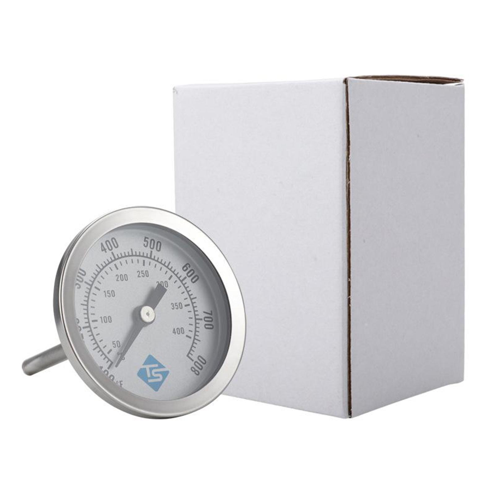 BBQ Thermometer Gauge for Charcoal Grill Pit, 2.44 inch Large Dial Smoker Temperature Gauge