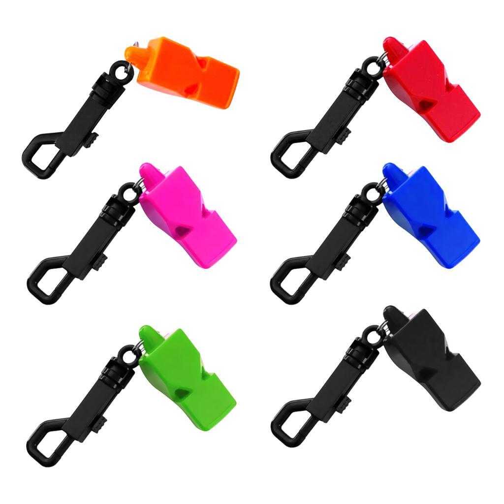 5Pcs Portable Scuba Diving Emergency Scuba Diving Survival Whistle with Snap Clip for Kayak Boating Camping Hunting