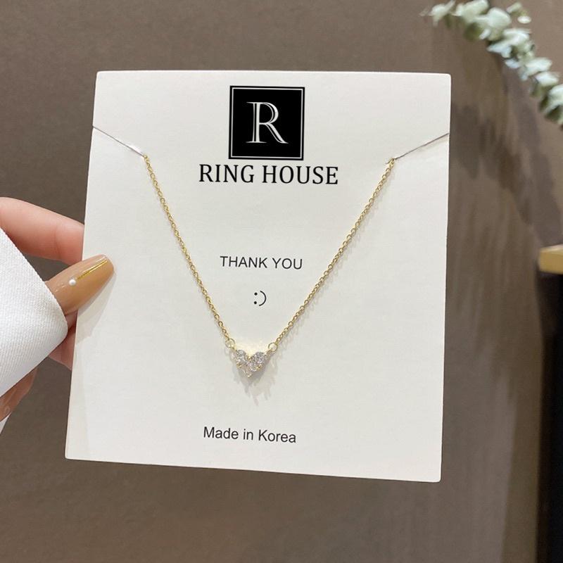 Dây Chuyền Nữ Titan Không Đen Rỉ Dây Mảnh Đơn Giản Đính Ngọc Sáng Đẹp