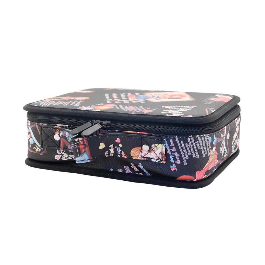PU Barber Stylist Scissors Combs Tool Case Travel Makeup Cosmetic Storage Holder