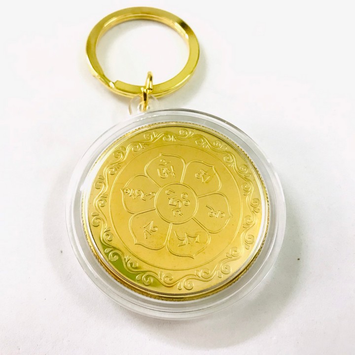 Móc khóa xu Quan Âm vàng in màu, dùng làm móc khóa, mang lại sự bình an, may mắn, bảo vệ, là món quà tặng ý nghĩa - TMT Collection - SP005204