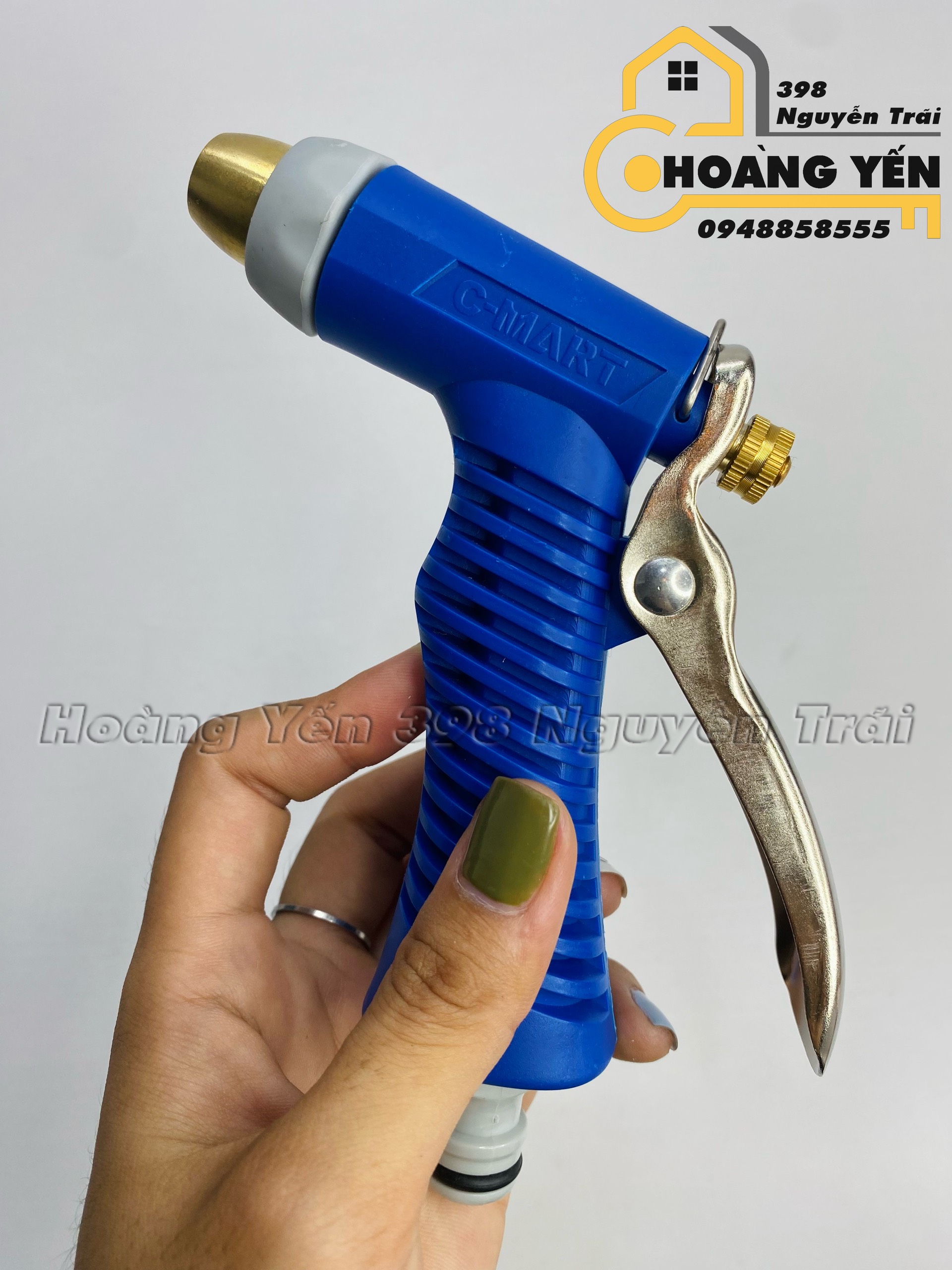 Súng phun nước đầu đồng, cốt đồng, đuôi đồng cút nối nhanh C-Mart M0015, C-Mart A0705, Vòi xịt tưới cây, rửa xe 