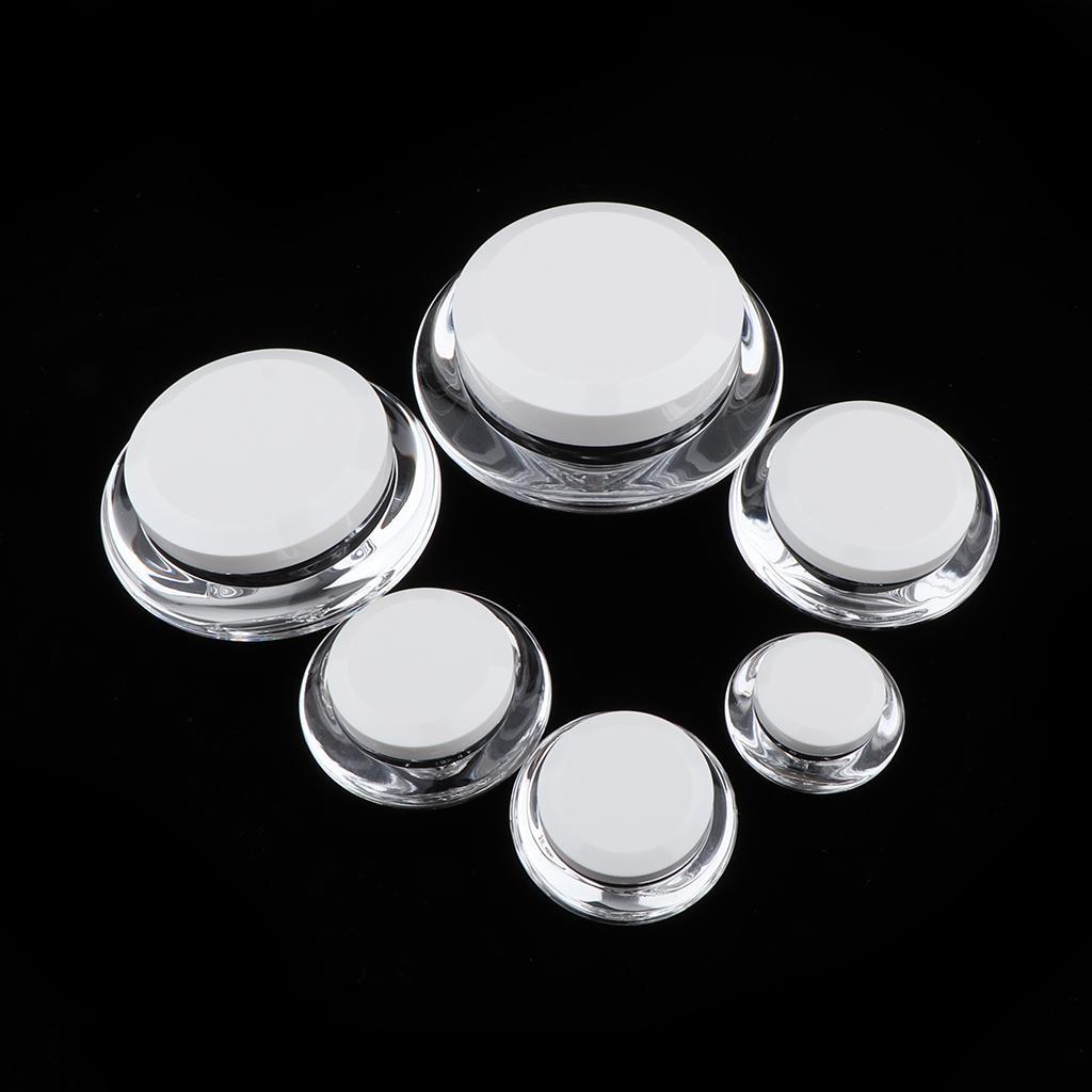 2x Refillable Sample Bottle Cosmetic Makeup Jar Pot Cream Lip Balm Container -