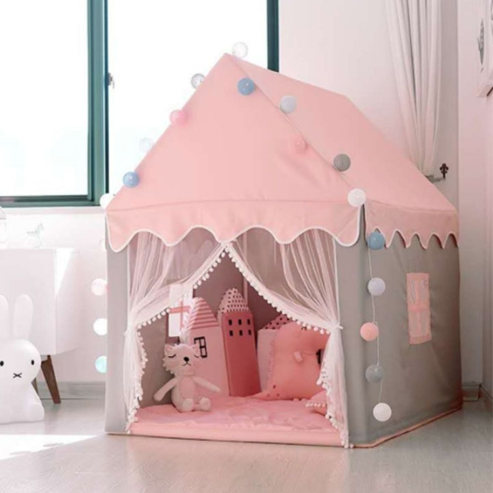 LỀU CÔNG CHÚA HOÀNG TỬ HÌNH NGÔI NHÀ SIZE LỚN 120x90x135cm Hàng Chính Hãng