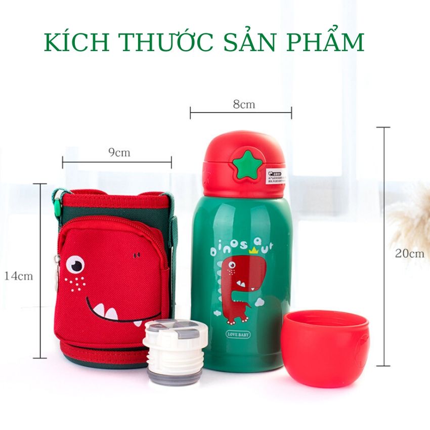 Bình Giữ Nhiệt Trẻ Em Chất Liệu Inox 316 Cao Cấp An Toàn Tuyệt Đối Dung Tích 500ml