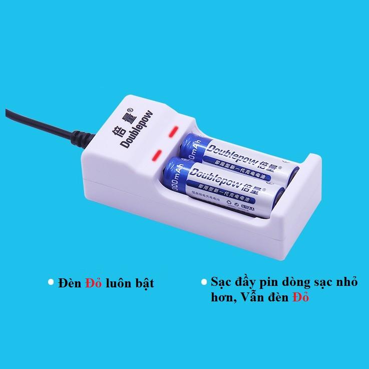 Bộ sạc pin Doublepow dùng sạc 2 viên pin AA/AAA cổng USB