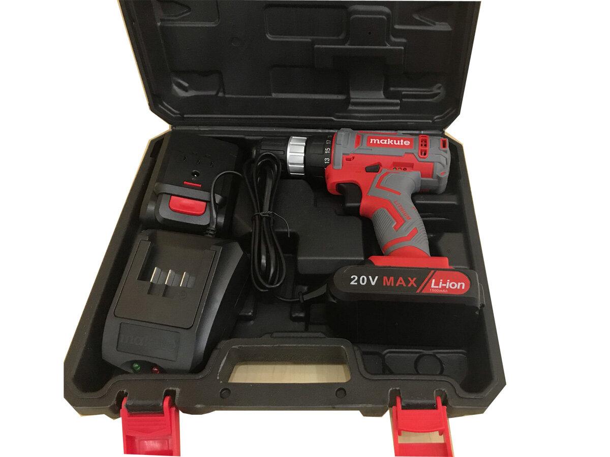 MÁY KHOAN PIN LI-ION 20V 10 MM MAKUTE CD027 RED - HÀNG CHÍNH HÃNG