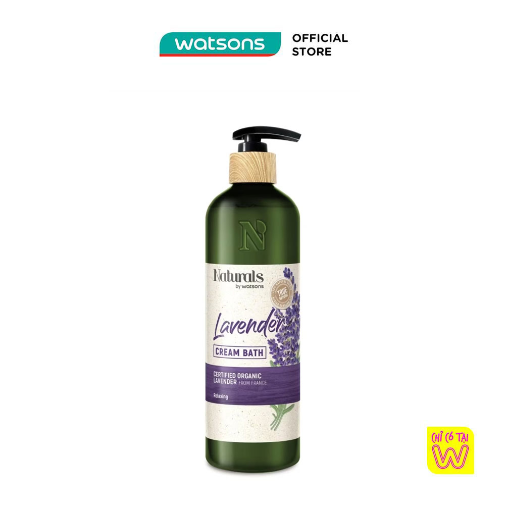 Kem Tắm Naturals By Watsons Hương Lavender True Natural Lavender Cream Bath 490ml