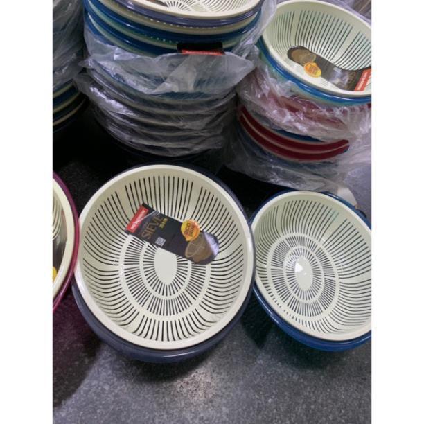 Rổ nhựa bầu 2 lớp hàng xuất nhật cao cấp 3 cỡ