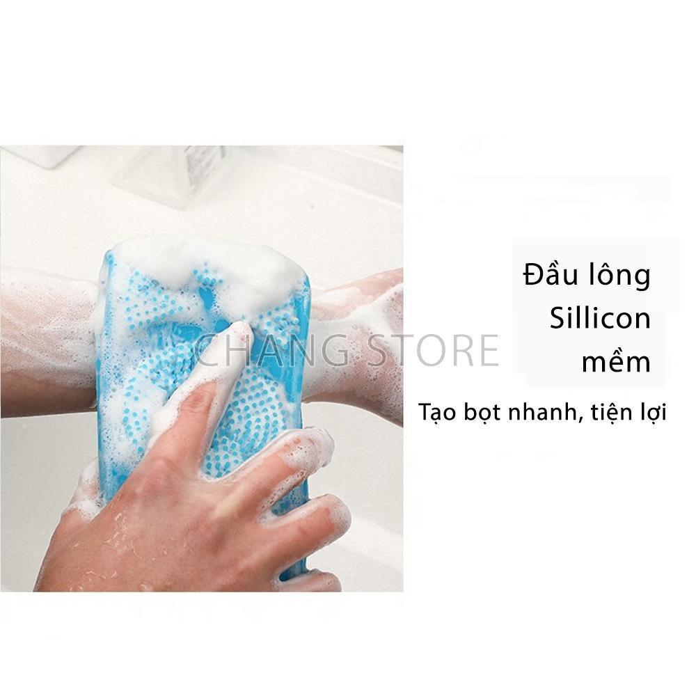 Cọ Lưng Dây 2 Mặt  Sillicon, Tẩy Tế Bào Chết Siêu Hot