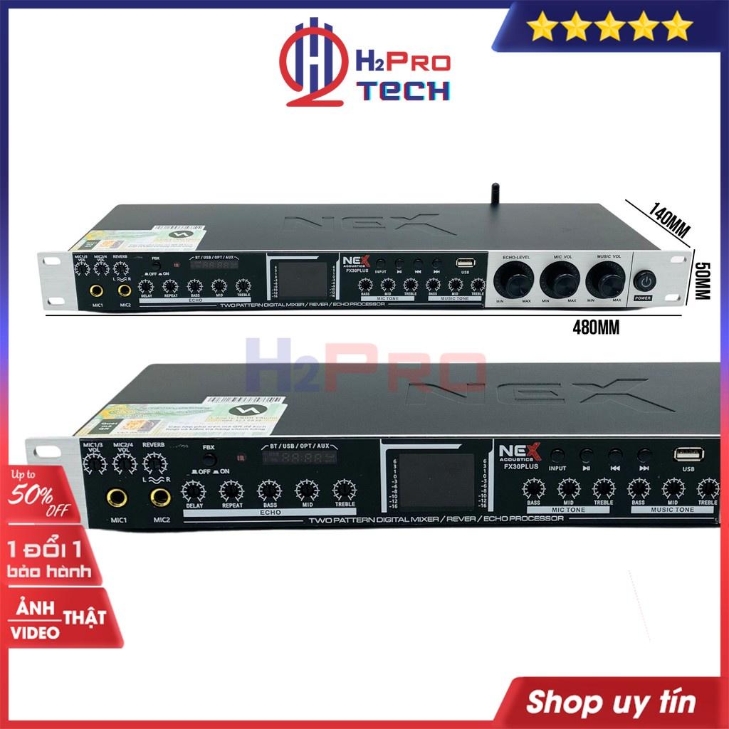Vang cơ chống hú, Vang Cơ Karaoke NEX FX30Plus Có Rever, Bluetooth-Optical-USB, có điều khiển -H2pro Tech
