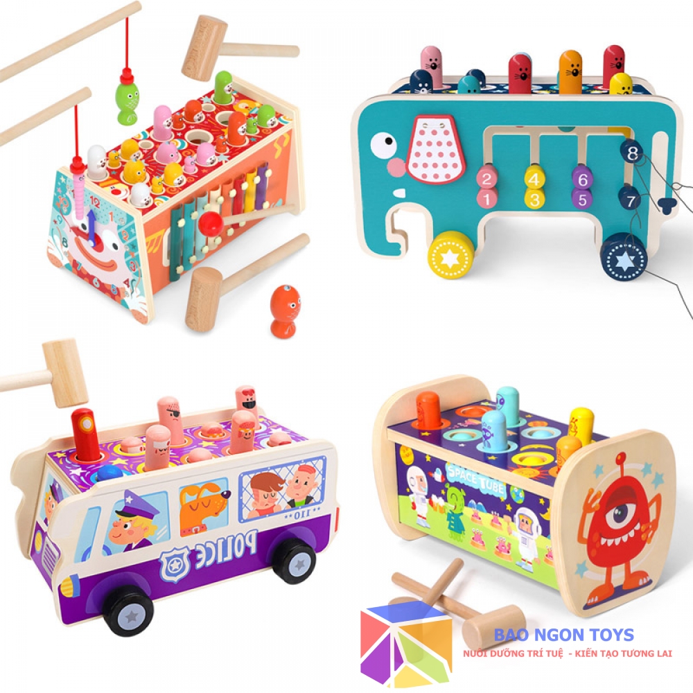 ĐỒ CHƠI ĐẬP GỖ TĂNG CƯỜNG TỐI ƯU PHẢN XẠ CHO BÉ - BAO NGON TOYS