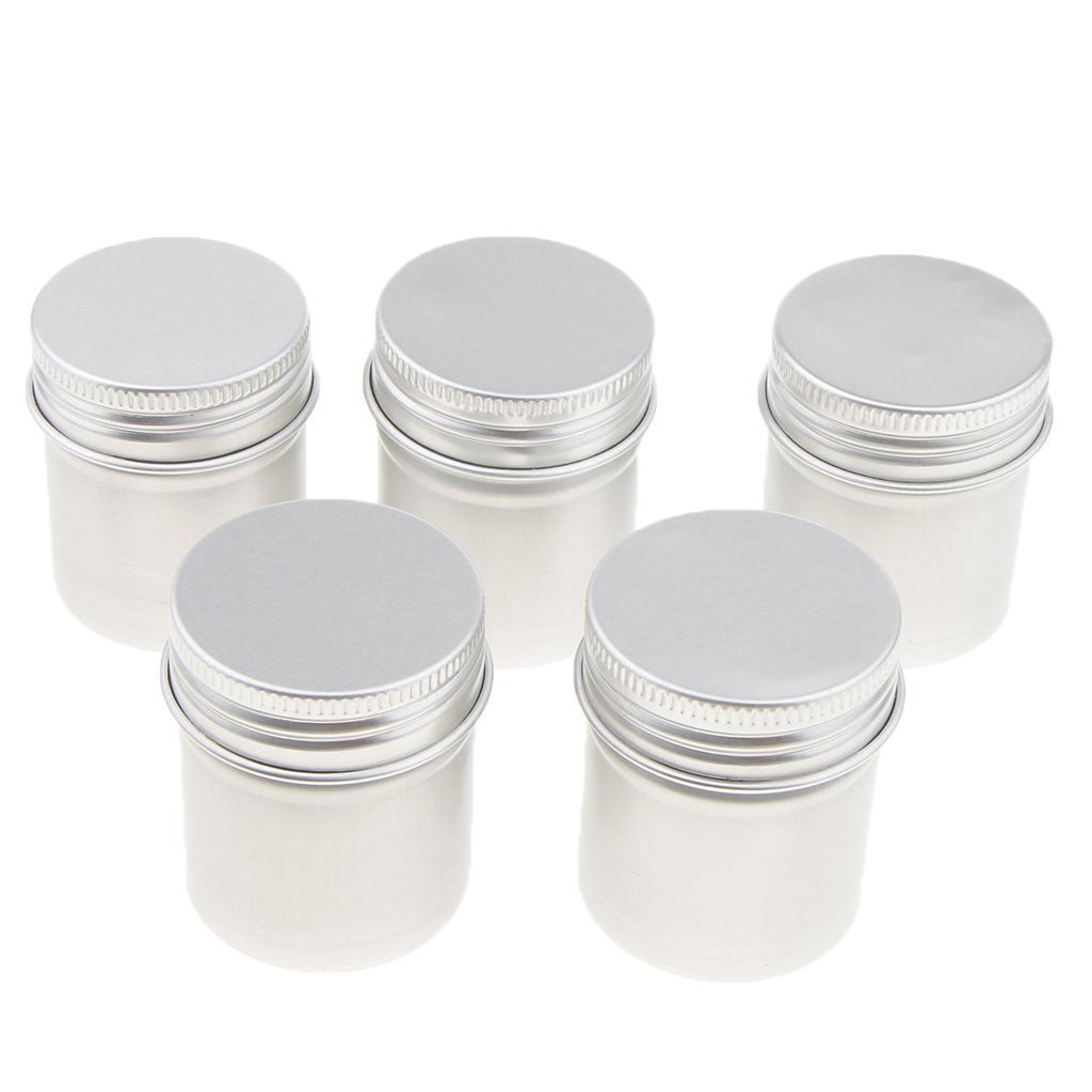 30X 50ml Aluminum Screw Cap Can Tin Pot Jar Container Empty Storage Bottles