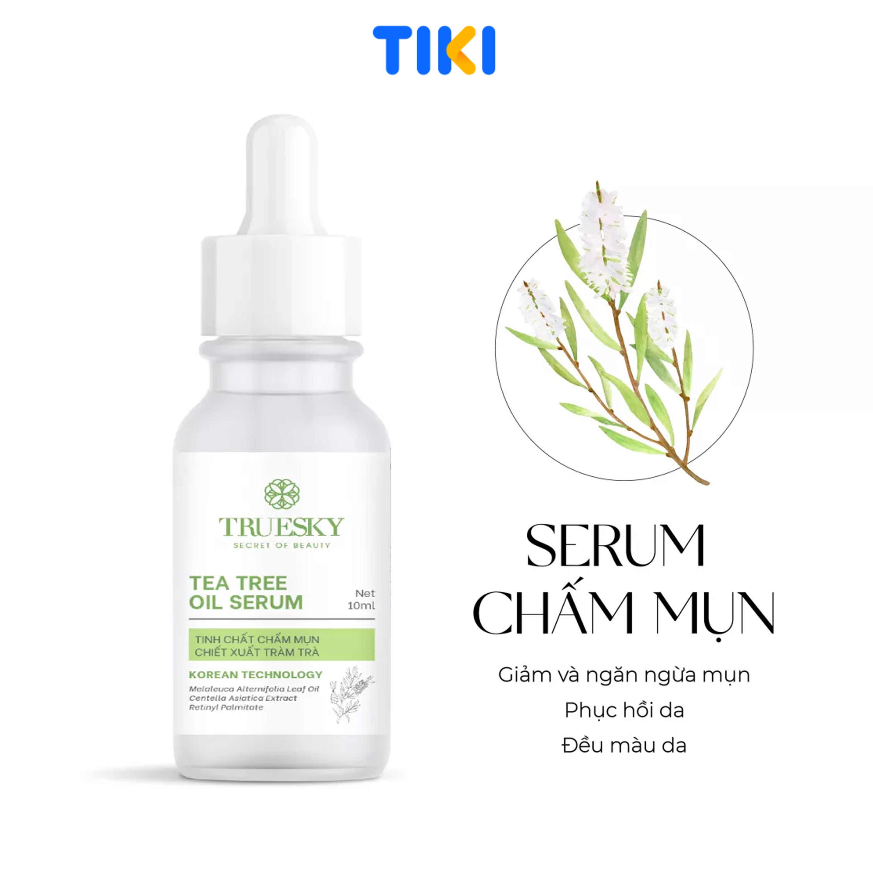 Tinh chất serum trị mụn Truesky Tea Tree Oil 10ml chiết xuất tràm trà