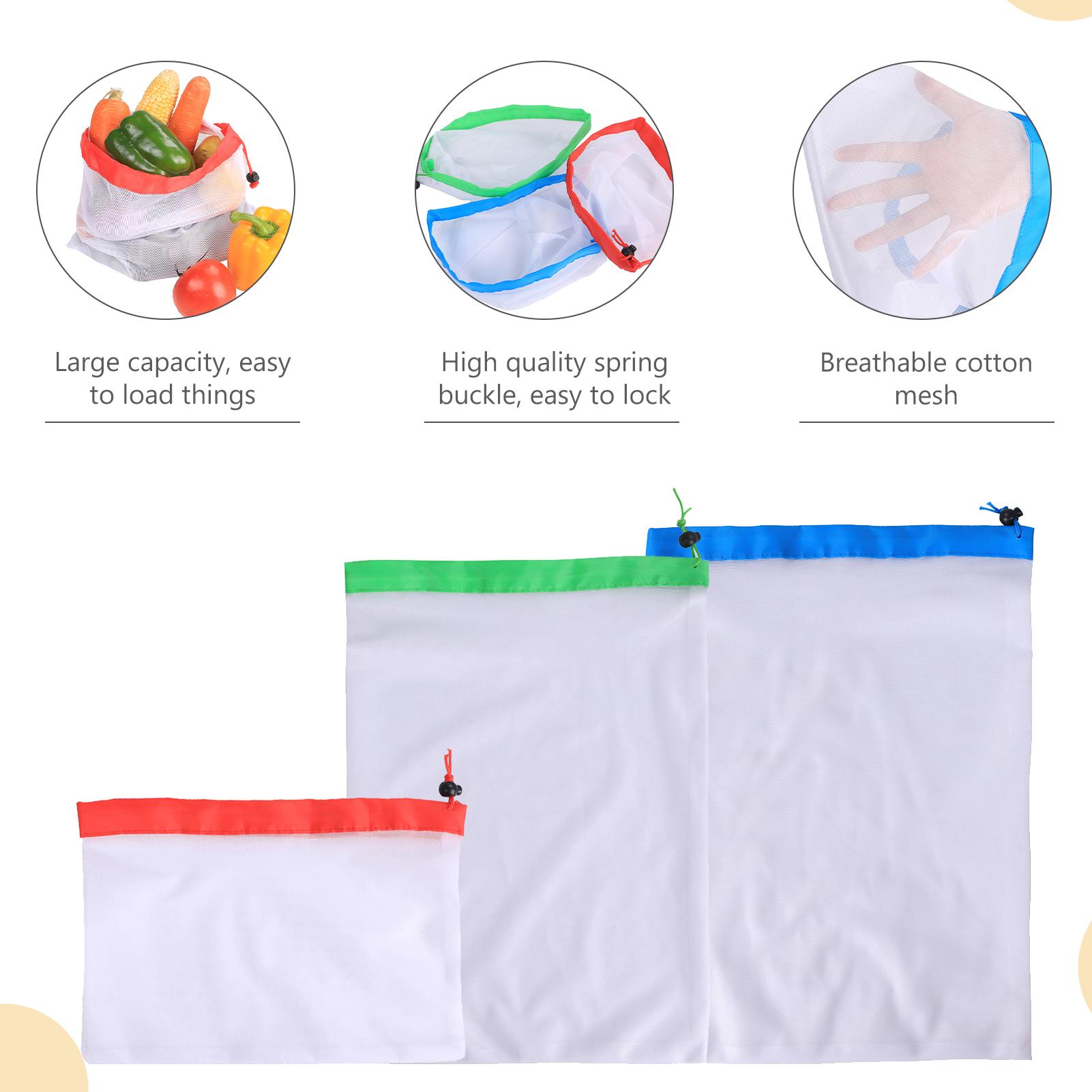 Túi lưới đựng hoa quả tái sử dụng 12 cái