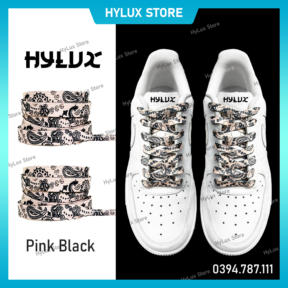 Dây giày họa tiết Paisley Bandana cho Air Force 1, Jordan 1 cao cấp - Dây giày thể thao