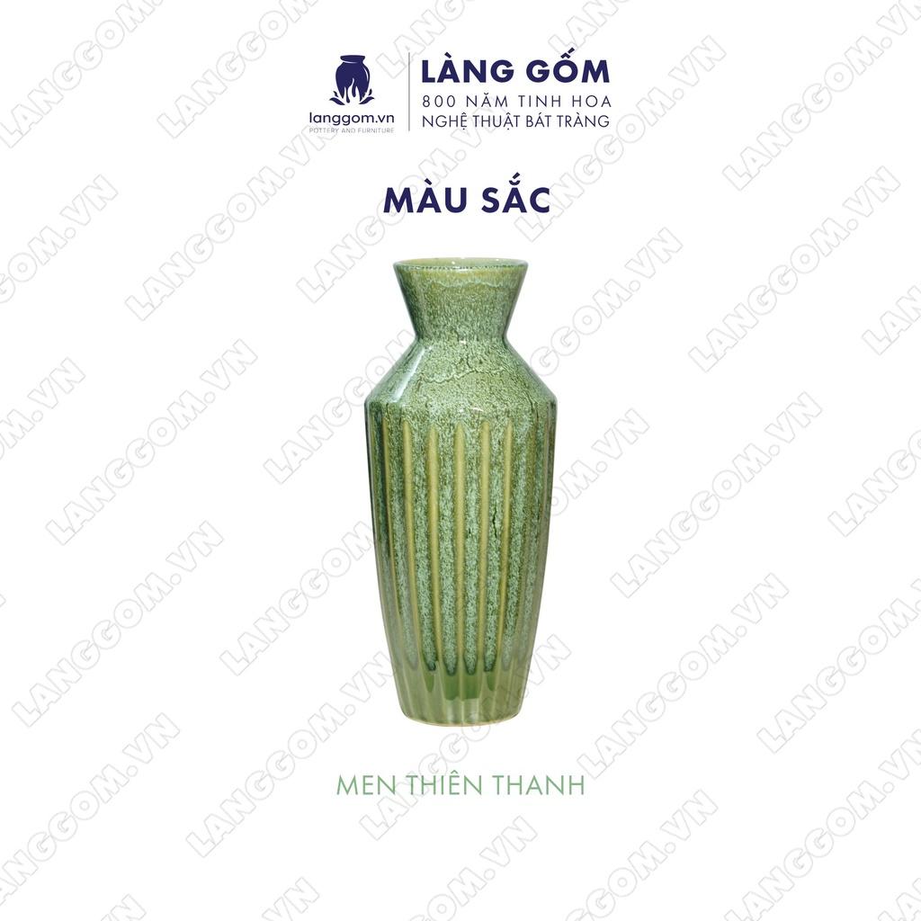 Bình hoa, lọ hoa Gốm sứ Bát Tràng cao cấp Men hỏa biến đùi dế khía dùng làm quà tặng, trang trí - Làng Gốm Bát Tràng-PDT