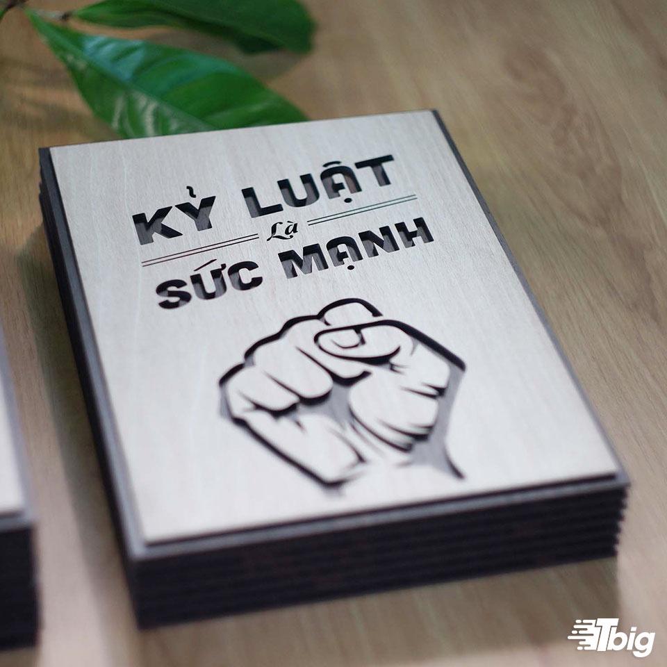 Tranh động lực TBIG128: Kỷ luật là sức mạnh 30x40cm