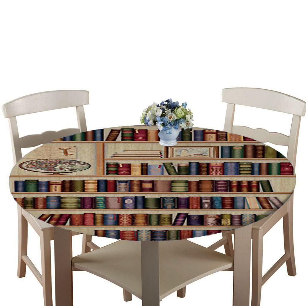 Waterproof  Round Tablecloth Round Table Cover for Table Dia 59inch