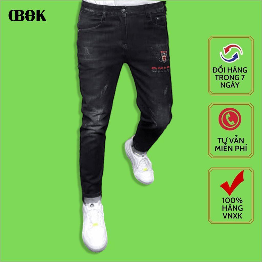 Quần Jean Nam Ống Côn , Quần Bò Nam Đẹp Cao Cấp 2021 OBOK Fashion QJN3340