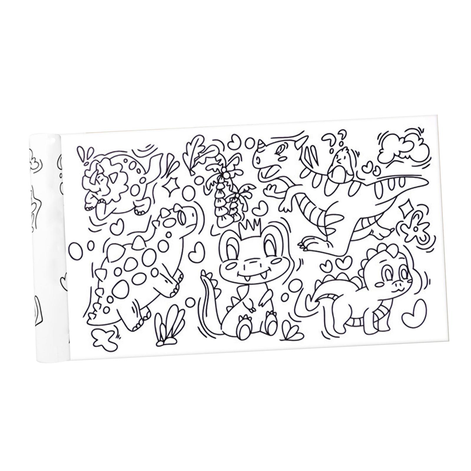 Children Coloring Roll Kid Graffiti Scroll Colorable Drawing Paper