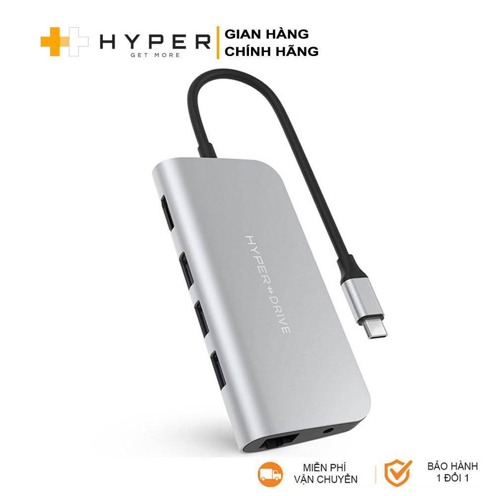 Cổng chuyển HyperDrive Power 9-in-1 USB-C Hub cho iPhone, Macbook, Ultrabook, USB-C Devices - HD30F - Hàng Chính Hãng