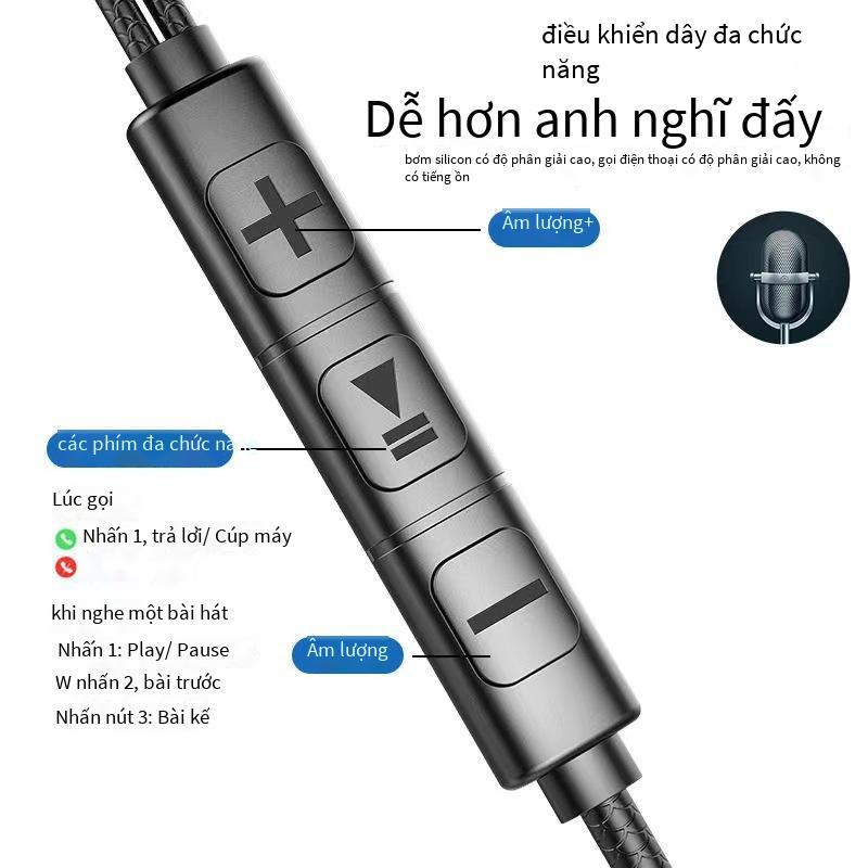 Tai nghe kim loại quảng cáo loại-c trong tai có dây tai nghe chất lượng âm thanh độ nét cao HIFI điều khiển bằng dây điện thoại di động nút tai trò chơi máy tính
