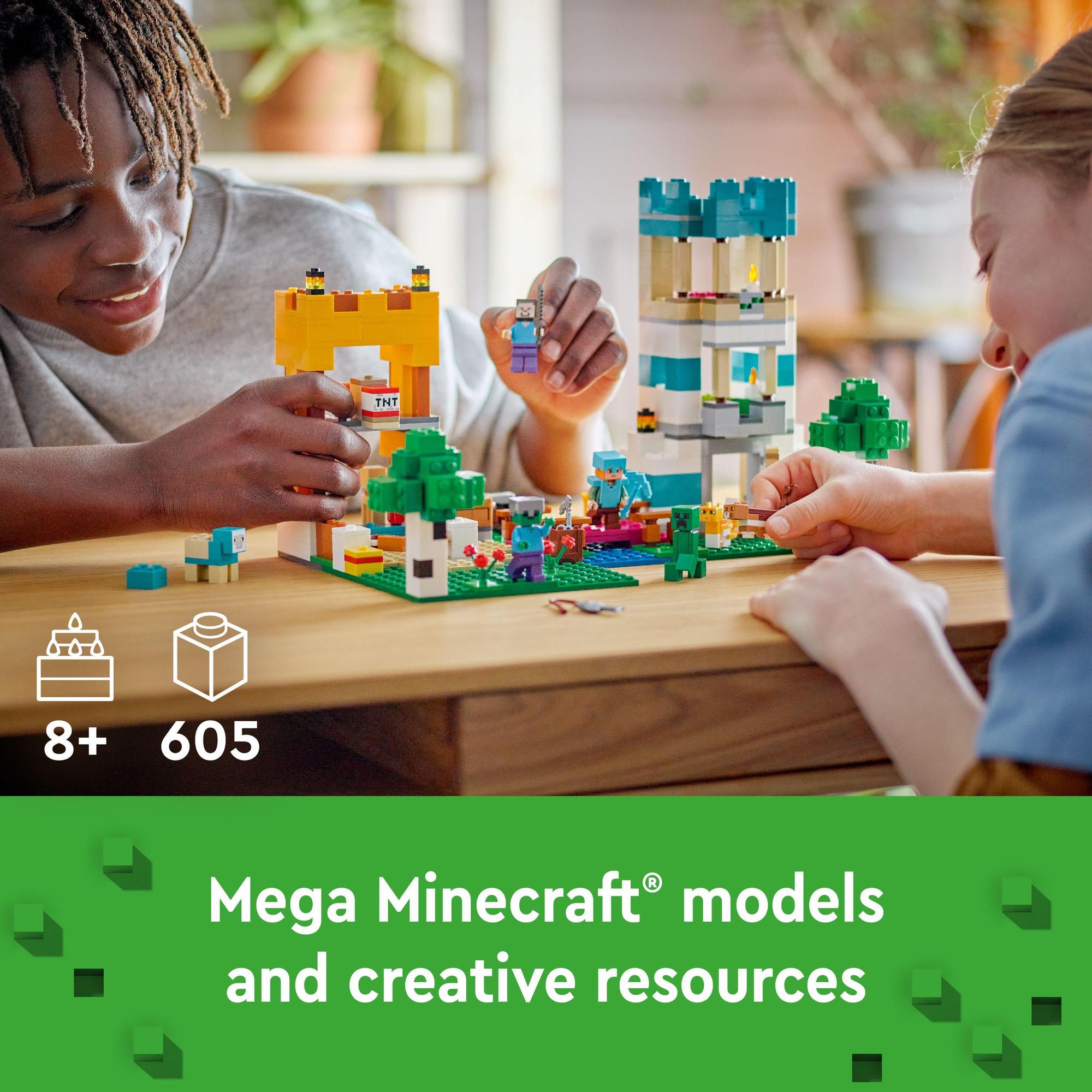 LEGO Minecraft 21249 Đồ chơi lắp ráp Bộ Lắp Ráp Minecraft Sáng Tạo 4.0 (605 chi tiết)