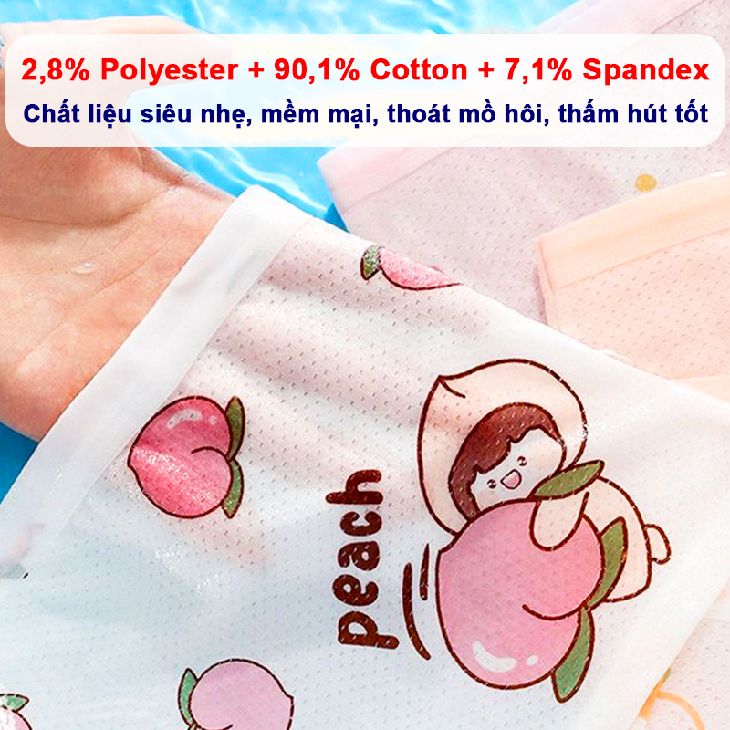 Quần chip bé gái nhiều họa tiết xinh xắn Baby-S, Set 5 quần chip đùi bé gái chất thông hơi thoáng mát – SC028