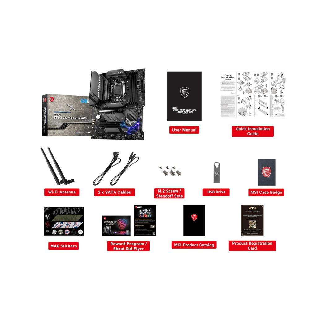 Bo Mạch Chủ Mainboard MSI Z590 TOMAHAWK WIFI (Intel Z590, Socket 1200, ATX, 4 khe Ram DDR4) - Hàng Chính Hãng