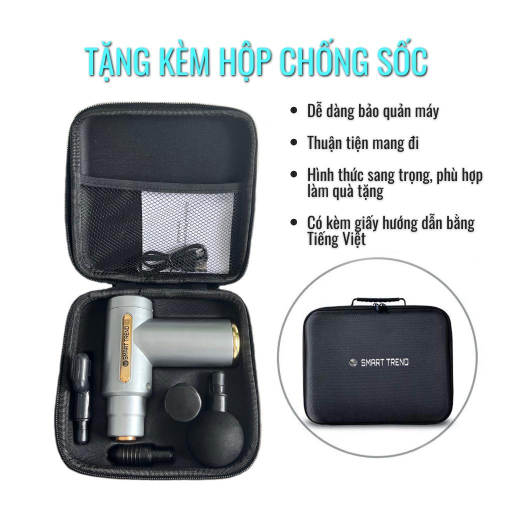 Máy massage cầm tay mini đấm lưng mát xa trị liệu cổ vai gáy 4 đầu 6 chế độ MSCB