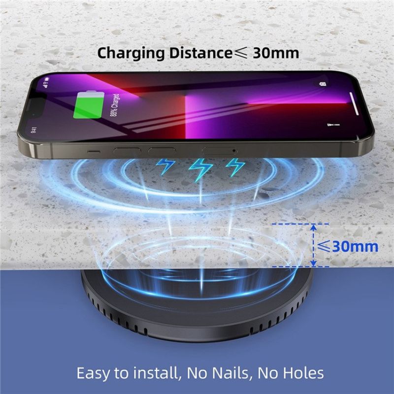Đế sạc Choetech T590-F không dây tầm xa 10W 2in 1 cho điện thoại và tai nghe  (hàng chính hãng)