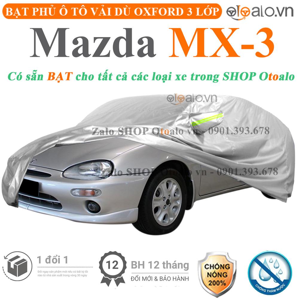 Hình ảnh Bạt che phủ xe ô tô Mazda MX3 vải dù 3 lớp CAO CẤP BPXOT - OTOALO