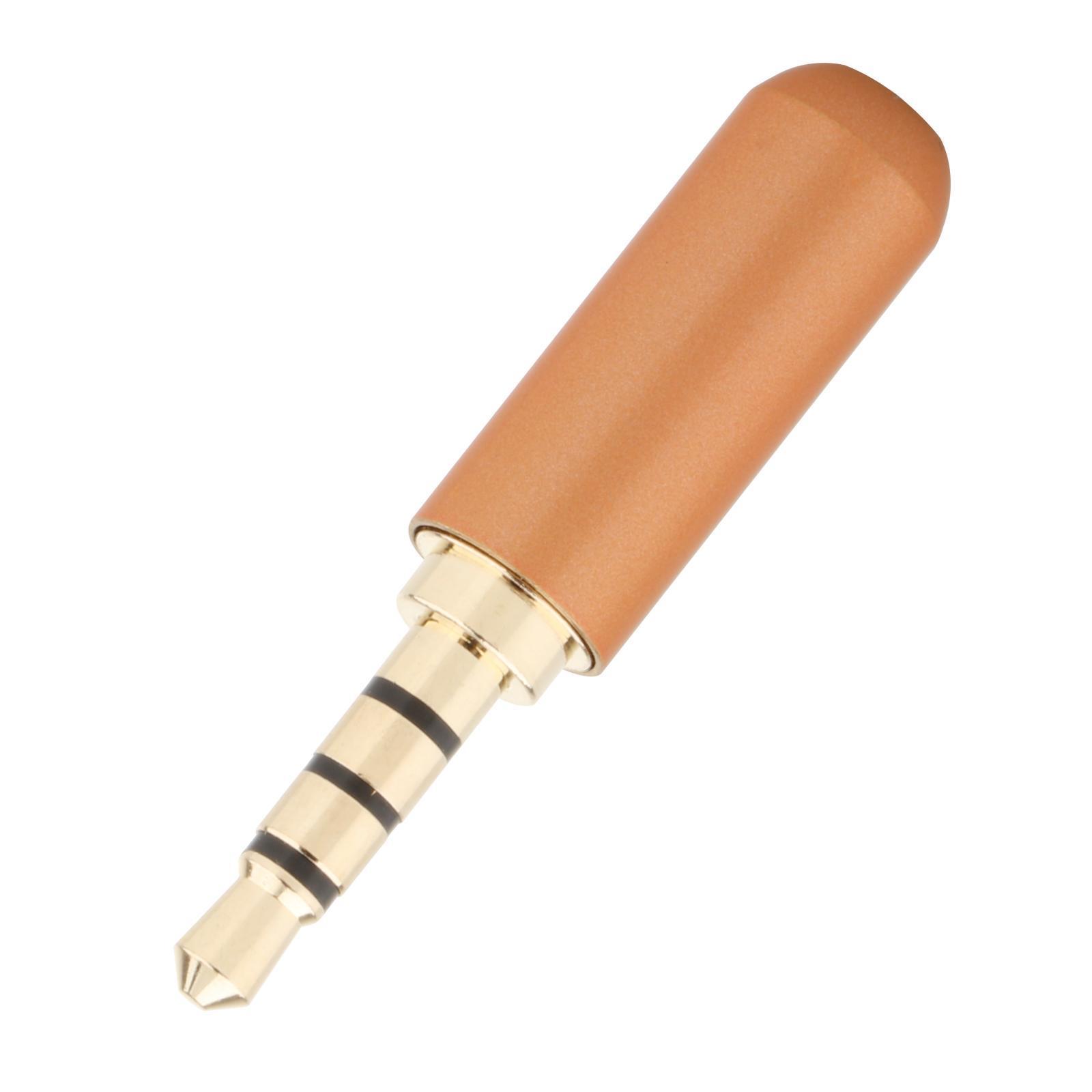 Professional 3.5mm Audio Jack Plug Parts Adapter Metal Stereo Repair 4 Pole Male for Phones