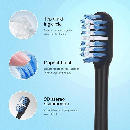 Bàn Chải Đánh Răng Điện Công Nghệ Rung Sóng Âm Cao Cấp Electric Brush Tặng Kèm 4 Đầu Bàn Chải