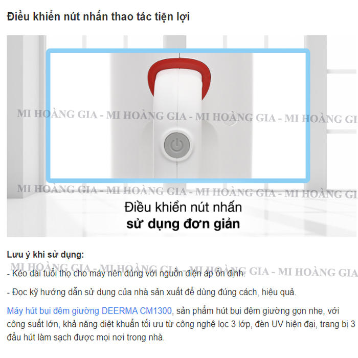 Máy Hút Bụi Cầm Tay Đa Năng Deerma CM1300 - Hàng chính hãng