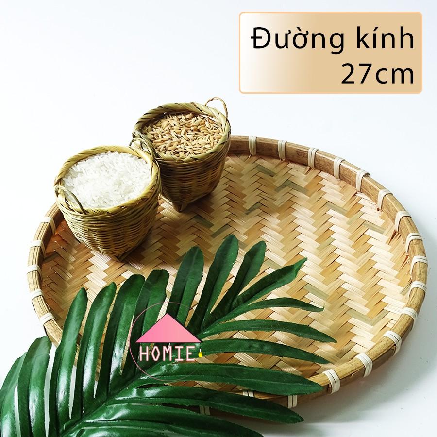 Mẹt tre hun khói trang trí đựng đồ đa năng