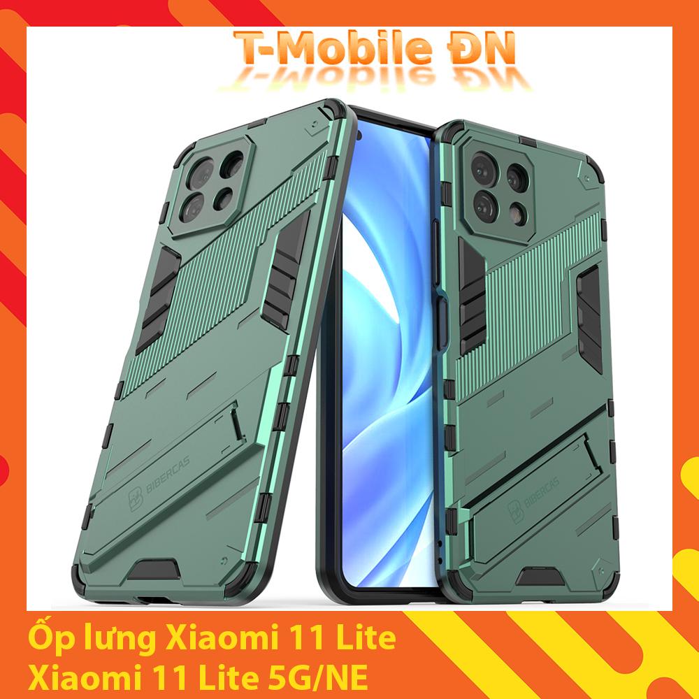 Ốp lưng cho Xiaomi 11 Lite, Ốp chống sốc Iron Man PUNK cao cấp kèm giá đỡ cho Xiaomi 11 Lite 5G NE