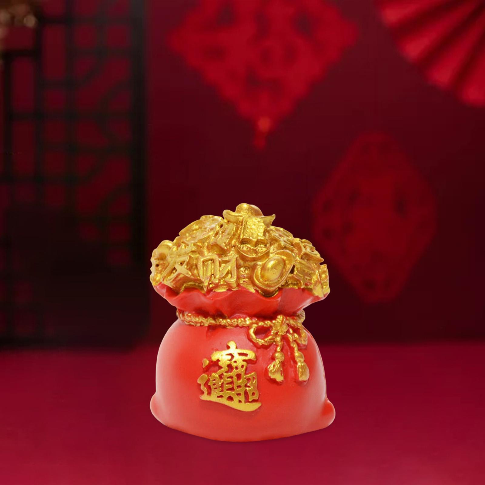 Fortune Miniature Statue Collectible Treasure Pocket Sculpture for Cabinet