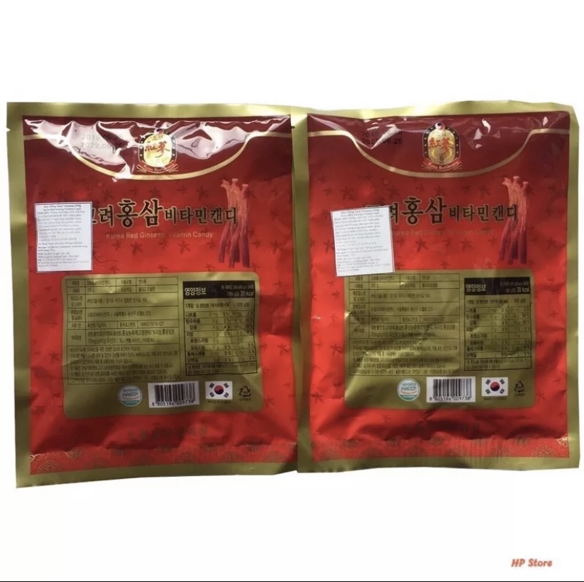 2 Gói Hồng Sâm Vitami Hàn Quốc 200g, Kẹo NhânSâm Hàn Quốc Chính Hãng