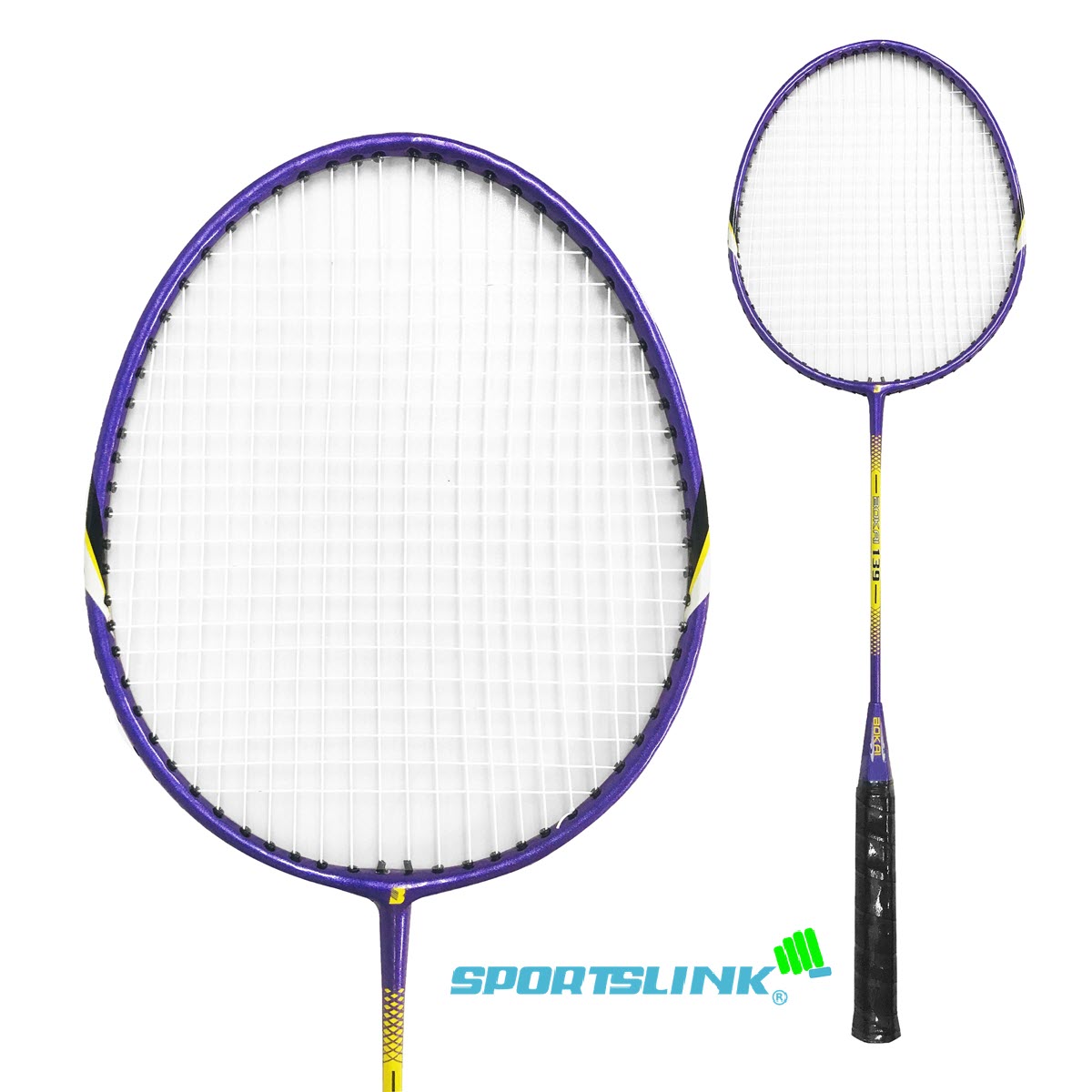 Cặp vợt cầu lông thân vợt thép carbon, cán vợt gỗ phong cách thể thao Sportslink Bokai BK-139