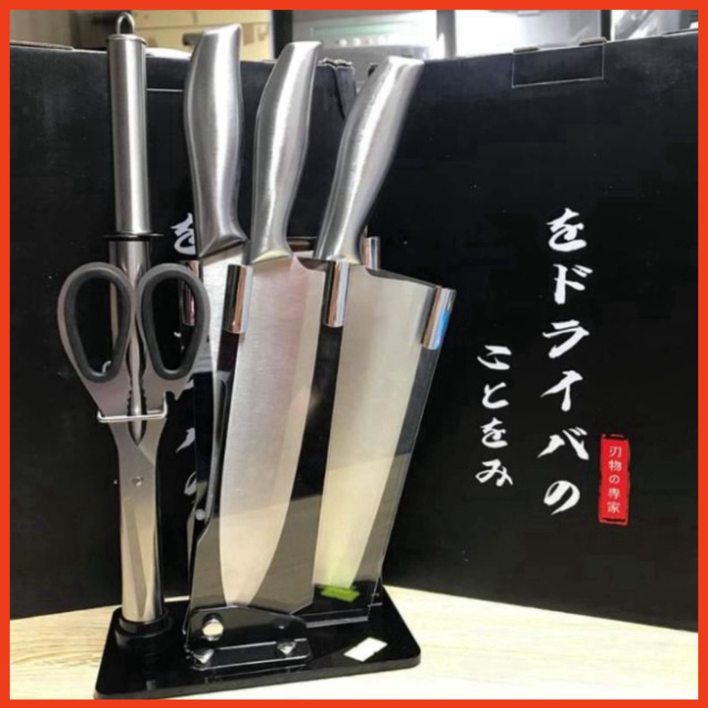 Bộ Dao Nhật 6 Món Nhà Bếp Japan - Bộ Dao nhà ăn 6 Món Inox Cao Cấp
