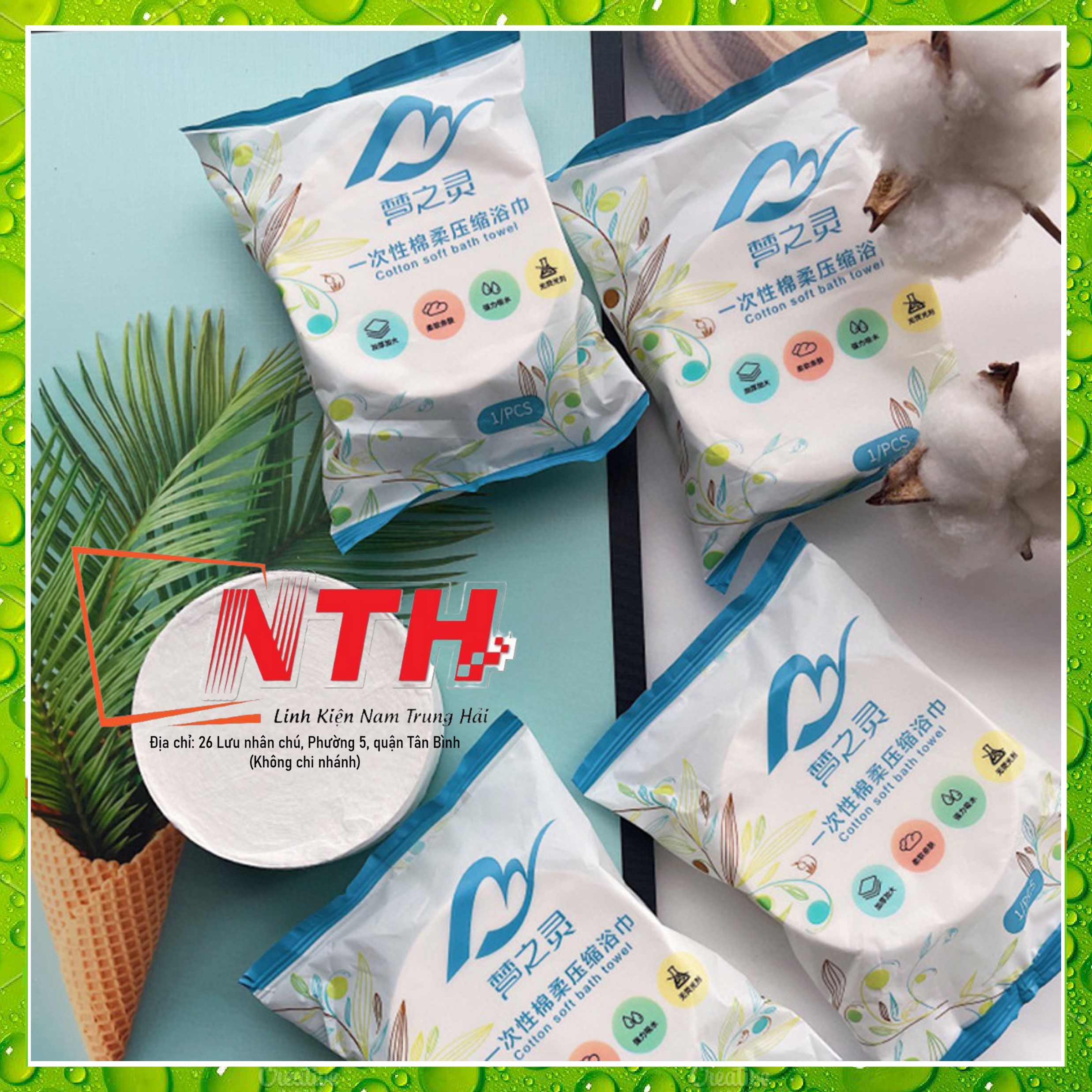 Khăn Tắm Nén Du Lịch Bằng Cotton Tiện Lợi Dùng Một Lần 70*140 cm