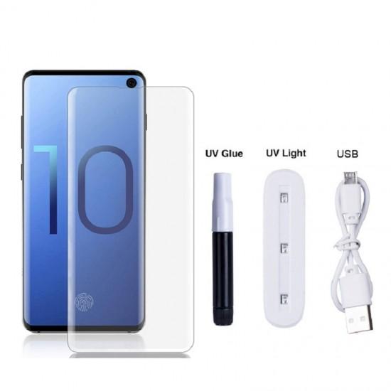 Kính cường lực S10, S10+ cảm biến vân tay full keo nước công nghệ UV chính hãng LITO đảm bảo dùng được cảm biến siêu âm
