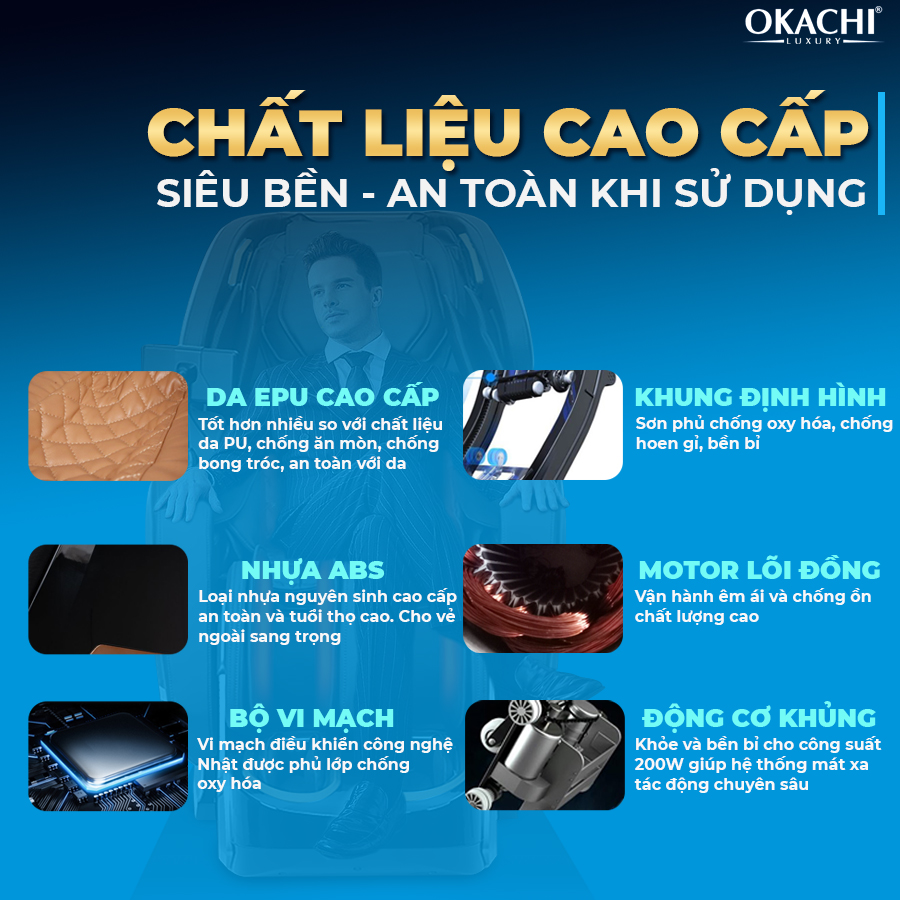 Ghế massage toàn thân OKACHI LUXURY JP-I99