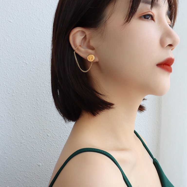Bông Tai Kẹp Vành Titan Ko Han Rỉ TT 3782 – 1 Chiếc