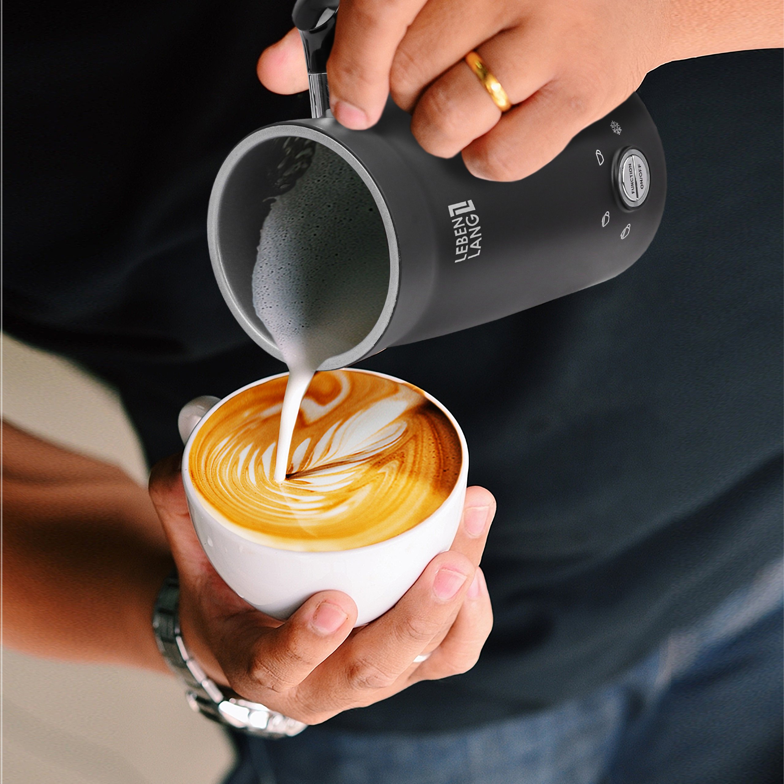 Máy tạo bọt cà phê, sữa LEBENLANG LBF3088 hâm nóng và tạo bọt sữa, dung tích 300ml - hàng chính hãng